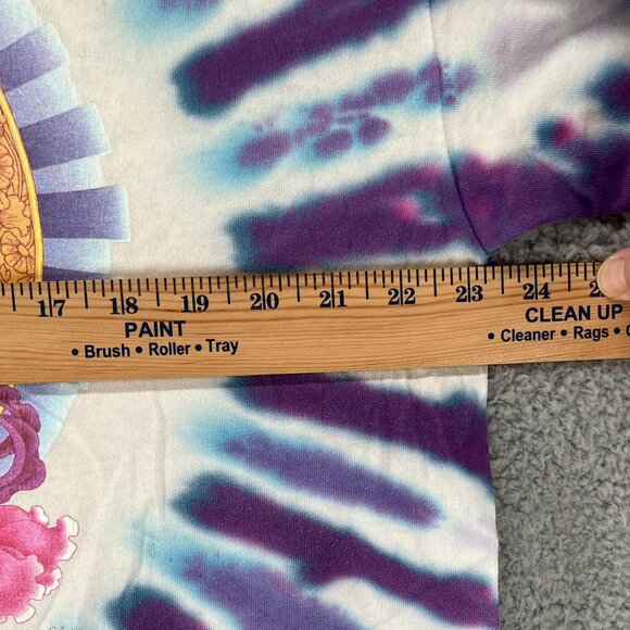 Vintage 1990s White Tara Purple Tie-Dye T-Shirt Not Fade Away Graphics sz XL - Picture 6 of 11